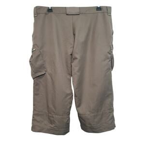 Vintage 2007 Nike Cargo Capri Pants Brown Large 12-14 GUC Y2K